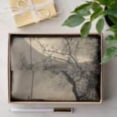 Katze auf einem Draht Vollmond Seidenpapier (Geschenk)