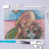 Katze auf einem MattenSeidenpapier Seidenpapier (Handwerk)