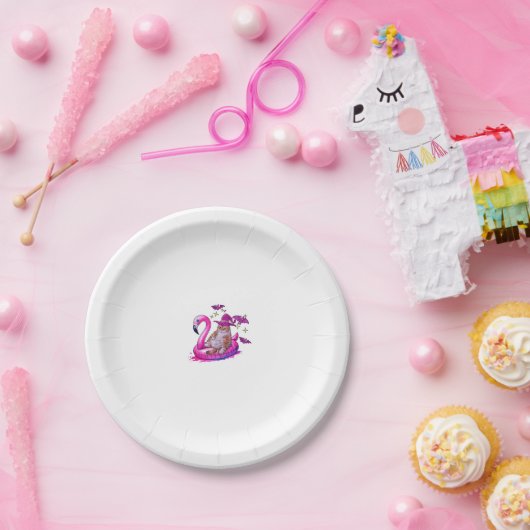 Katze auf einem Pool Funny Spookoky Sommer Summerw Pappteller (Party)