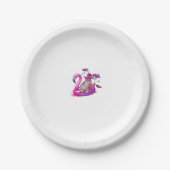 Katze auf einem Pool Funny Spookoky Sommer Summerw Pappteller (Vorderseite)