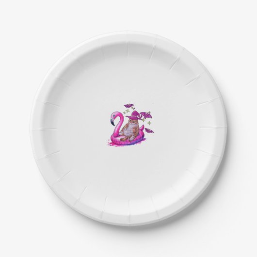 Katze auf einem Pool Funny Spookoky Sommer Summerw Pappteller (Vorderseite)