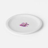 Katze auf einem Pool Funny Spookoky Sommer Summerw Pappteller (Schrägansicht)