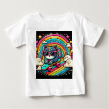 Katze auf einem Skateboard