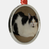 Katze auf einem Sofa Ornament Aus Metall (Rechts)
