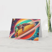 Katze auf einem Taco-Planeten, Jeder Anlass Karte (Vorderseite)