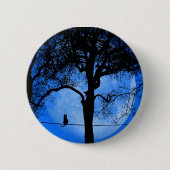 Katze auf einem Wirt Blue Moon Button (Vorderseite)