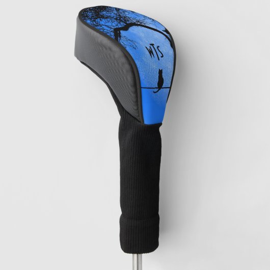 Katze auf einem Wirt Blue Moon Golf Headcover (angewinkelt)