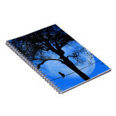 Katze auf einem Wirt Blue Moon Notizblock (Rechte Seite)