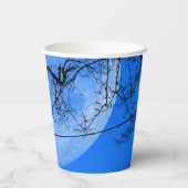 Katze auf einem Wirt Blue Moon Pappbecher (Rückseite)