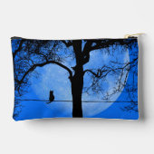 Katze auf einem Wirt Blue Moon Zubehörtasche (Rückseite)