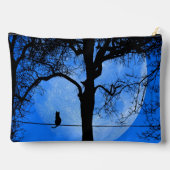 Katze auf einem Wirt Blue Moon Zubehörtasche (Rückseite)