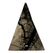 Katze auf einem Wirt Vollmond Happy Partyhütchen (Rechts)