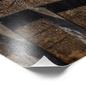 Katze auf einem Zaun Fotodruck (Ecke)