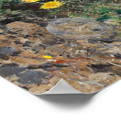 Katze auf einer blühenden Wiese, Bruno Liljefors Poster (Ecke)