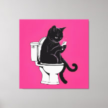 Katze auf einer Toilette
