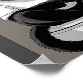 Katze auf einer Toilette Poster (Ecke)