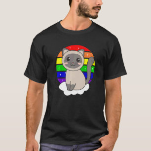 Katze Auf Einhorn Regenbogen Tiere Niedliche Einhö T-Shirt