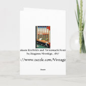 Katze auf Fenster mit Ansicht von Mt Fuji durch Karte (Rückseite)