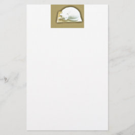 Katze auf Gold Box II Briefpapier