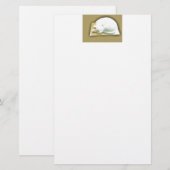 Katze auf Gold Box II Briefpapier (Vorne/Hinten)