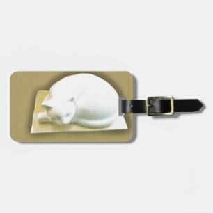 Katze auf Gold Box II Gepäckanhänger