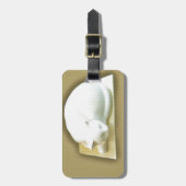 Katze auf Gold Box II Gepäckanhänger (Vorderseite vertikal)