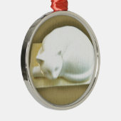 Katze auf Gold Box II Ornament Aus Metall (Rechts)