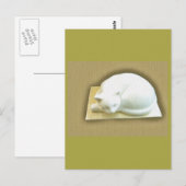 Katze auf Gold Box II Postkarte (Vorne/Hinten)
