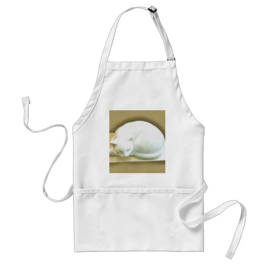 Katze auf Gold Box II Schürze (Vorne)