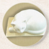 Katze auf Gold Box II Untersetzer (Vorne)