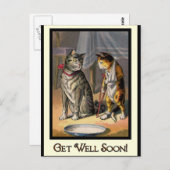 Katze auf Krücken Postkarte (Vorne/Hinten)