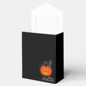 Katze auf Kürbis, Halloween Geschenkschachtel (Geöffnet)