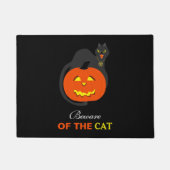 Katze auf Kürbis, Vorsicht vor der Katze Fußmatte (Vorderseite)