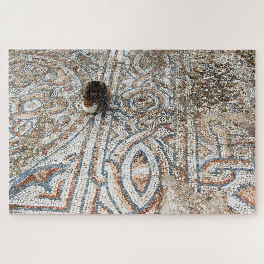 Katze auf Mosaiken Puzzle (Horizontal)