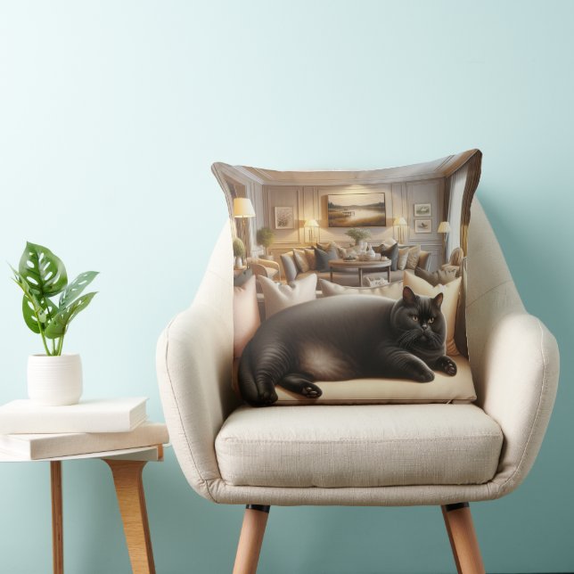 Katze auf Sofa so gemütlich Kissen (Stuhl )