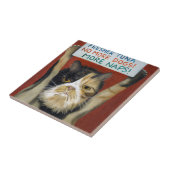 Katze auf Streik Fliese (Seite)