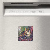 Katze auf Stuhl Magnet (In Situ (Geschirrspüler))
