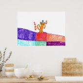 Katze auf Tanzflächenposter (Halbglanz) Poster (Küche)