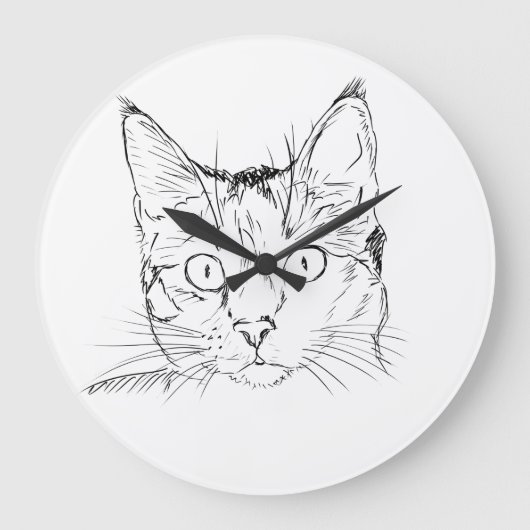 Katze auf Uhren (Vorderseite)