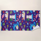 Katze auf Urlaub Strandtuch (Vorderseite)