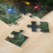 Katze auf Weihnachtsbaum Puzzle (Seite)