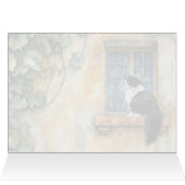 Katze auf Windows - 5" x 7" Art Card (Innenansicht Horizontal (Oben))
