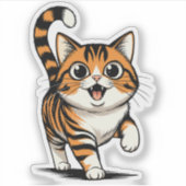 Katze Aufkleber (Vorderseite)