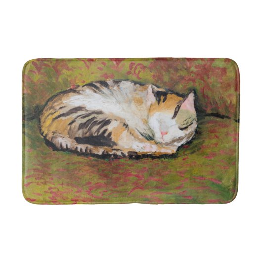 Katze, August, Macke Bath Mat Badematte (Vorderseite)