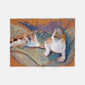 Katze, August Macke Fleece Blanket (Vorderseite (Horizontal))