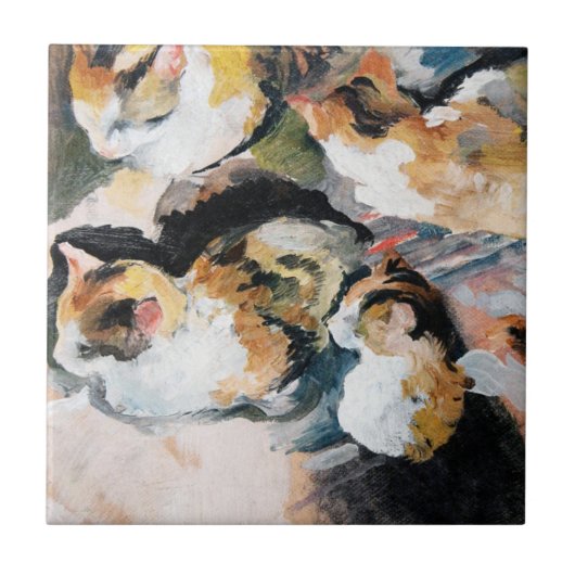 Katze, August Macke Fliese (Vorderseite)