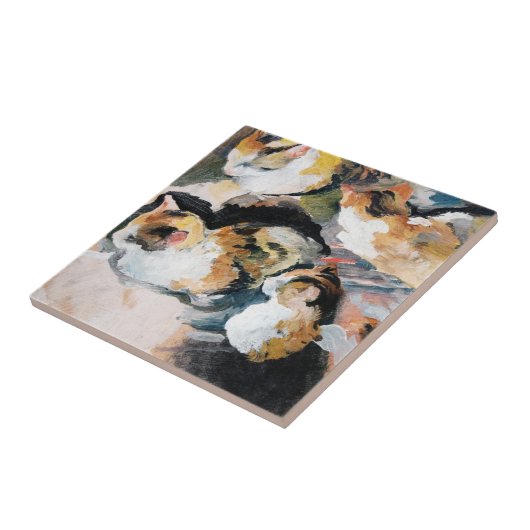 Katze, August Macke Fliese (Seite)