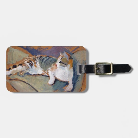 Katze, August Macke Gepäckmarke Gepäckanhänger (Vorderseite horizontal)