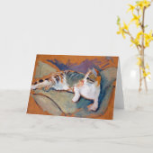 Katze, August-Macke-Karte Karte (Gelbe Blume)