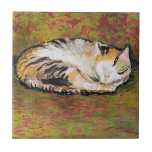 Katze, August Macke Keramik Tile Fliese